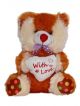 Cute With Love heart brown teddy Bear