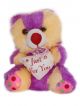 Cute Just For You heart Purple teddy Bear