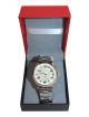 Watch for Men with White Dial case & Silver Stainless Steel Chain 