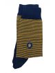 Crew length Socks yellow and navy
