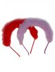 Cute Furry hairband Pack of 2 (Red and Purple)