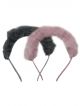 Cute Furry hairband Pack of 2 (Grey and Pink)
