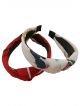 Fabric Elastic Knot Hairband Headband for Girls and Woman Hair Band  (Peach and red)