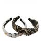Fabric Elastic Knot Hairband Headband for Girls and Woman Hair Band  (Lion print and white)