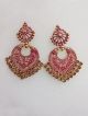 Beautful golden and Pink earrings