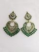 Beautful golden and green earrings