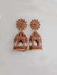 Beautful golden and red temple jhumka