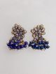 Beautful golden and Blue Peacock earrings