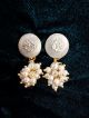 Beautful golden and White earrings
