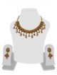 Beautiful golden necklace with earrings