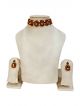 Beautiful Stone studded choker set with earrings (Golden)