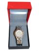 Stainless steel chain wrist watch with white dial case for Men 