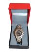 Stainless steel chain wrist watch with Black dial case for Men 