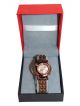Analog Copper color Dial case and  Copper color chain watch for Women