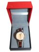 Brown strap wrist watch for women