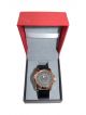Watch for men with black stainless steel chain and Black dial case