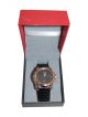 Watch for men with black stainless steel chain and Black dial case