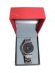 Stainless steel chain and Black dial case wrist watch for men
