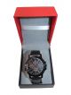 Analog black Dial case and black color wrist strap watch for men
