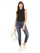 Yam new fashion's Dark Blue Jeans for women