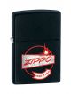 Zippo lighter black matte metal pocket lighter