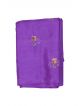 Purple color saree with hand print on it for women/Girls