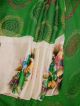 Green color saree for women/Girls