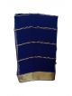 Blue color saree with golden border for women/Girls