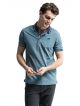 LOTTO Solid Men Polo Neck Blue T-Shirt