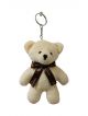  cute stuffed teddy key chain beige