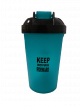 Shaker Bottle (Blue) with Motivational Quotes  - Keep moving forward (700 ML)