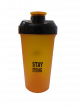 Shaker Bottle (Orange) with Motivational Quotes  - Stay Strong (700 ML)