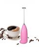 Electric Battery Operated Coffee Beater Stainless Steel Mini Classic Sleek Design (Pink)