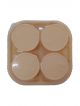 4 Pcs Plastic Dry Fruit Set Box with Lid & Serving Tray/Multipurpose Storage Container set (Cream)