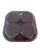 4 Pcs Plastic Dry Fruit Set Box with Lid & Serving Tray/Multipurpose Storage Container set (Brown)