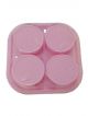 4 Pcs Plastic Dry Fruit Set Box with Lid & Serving Tray/Multipurpose Storage Container set (Pink)