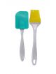 Silicon Spatula and Pastry Brush Set, Oil Brush for Cooking, Brush for Kitchen(Yellow and green)  