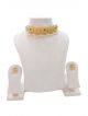 Golden color choker set with earrings