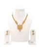 golden color pendant necklace set