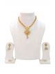 golden color pendant necklace set