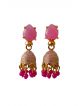 Pink and golden color jhumki for girl/women
