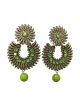 Greena and golden color Stone studded Earrings for women/girls