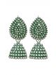 Green and silver color jhumka 