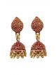 Red and golden color jhumki for girl/women