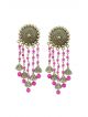Beautiful Pink and golden earring for women/girls