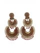 Red and golden color earrings for women/girls