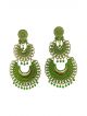Green and golden color earrings for women/girls