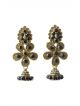 stone studded golden and black color earrings 