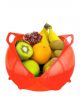 2 in 1 Smart Fruit, Rice & Vegetable Plastic Storage Bowl/Basket (Brown)