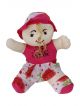 Soft stuffed sitting doll for kids Pink (35CM)